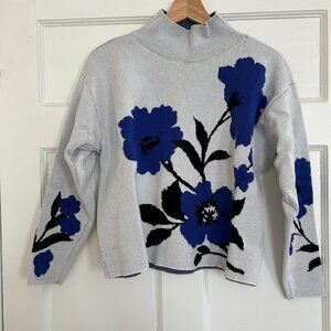 Anthropologie Maeve The Carys Mock Neck Floral Sweater (Small)